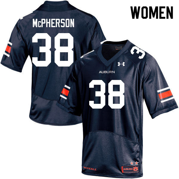 Auburn Tigers Women's Alex McPherson #38 Navy Under Armour Stitched College 2022 NCAA Authentic Football Jersey GED6074FQ